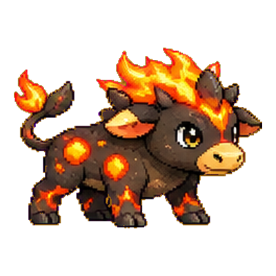 Cindercalf - Fire-type Soltokemon