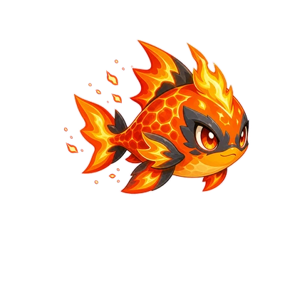 Magmafin - Fire-type Soltokemon