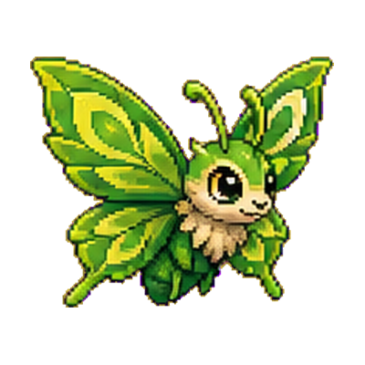 Grovemoth - Grass-type Soltokemon