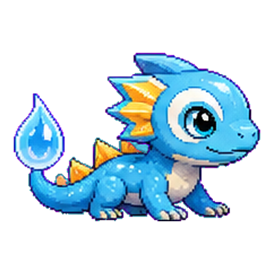 Dewmander - Water-type Soltokemon