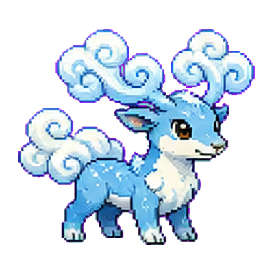 Cloudbuck - Wind-type Soltokemon
